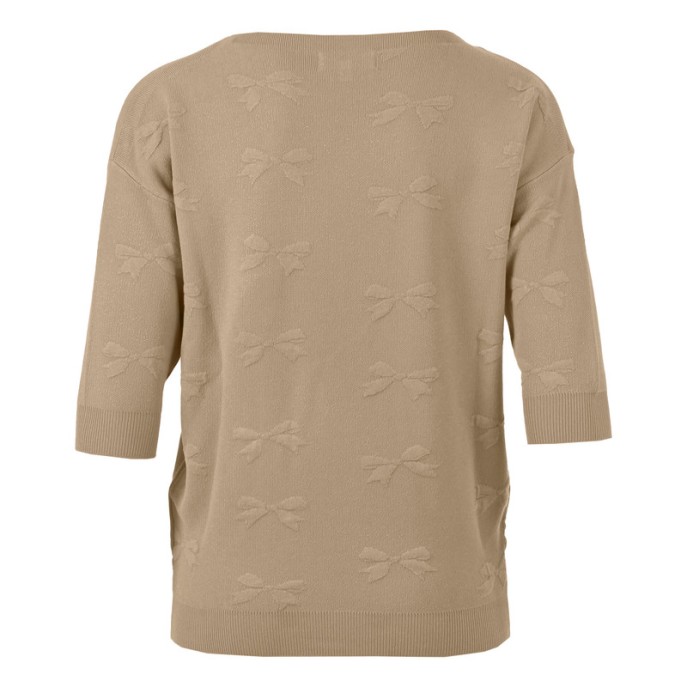 Z Enjoy Pullover KM strikjes Zand